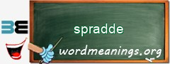 WordMeaning blackboard for spradde